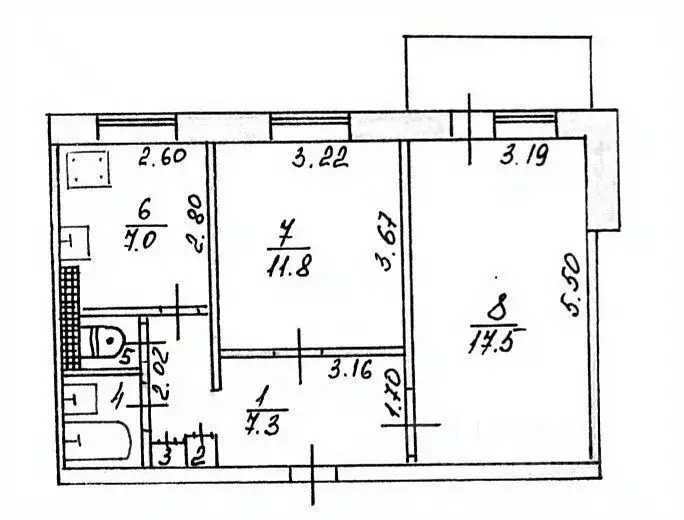 2-к кв. Крым, Симферополь ул. Бела Куна (47.4 м) - Фото 1