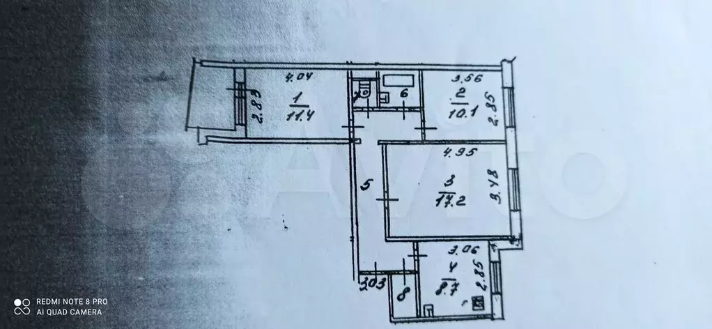 3-к. квартира, 63,1 м, 7/9 эт. - Фото 0