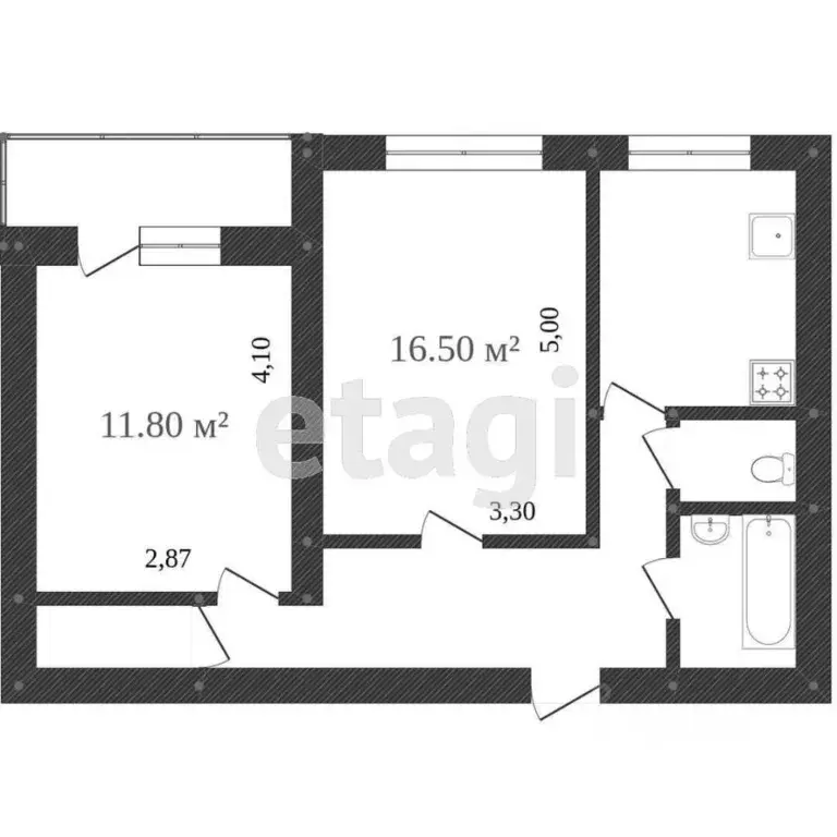 2-к кв. Калужская область, Калуга Тепличная ул., 8 (51.0 м) - Фото 2