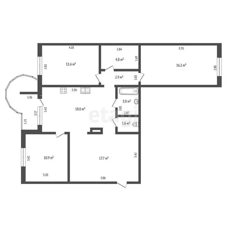 3-комнатная квартира: Якутск, улица Пояркова, 19 (86.7 м) - Фото 0