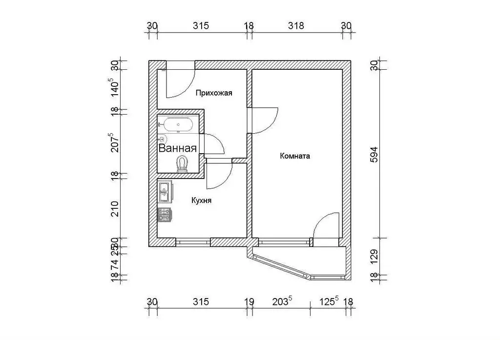 1-комнатная квартира: Москва, Саянская улица, 13к3 (32 м) - Фото 1