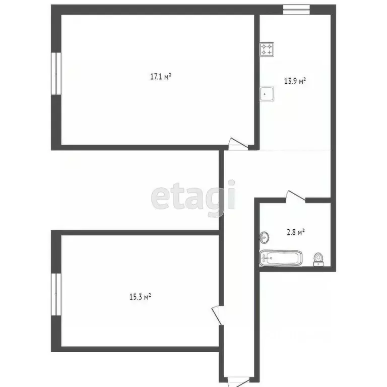 2-к кв. Ростовская область, Таганрог Вишневая ул., 15 (47.0 м) - Фото 1