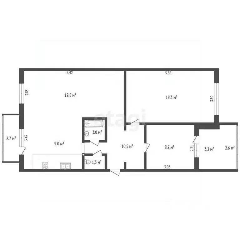 3-к кв. Крым, Саки ул. Крымская (67.7 м) - Фото 2