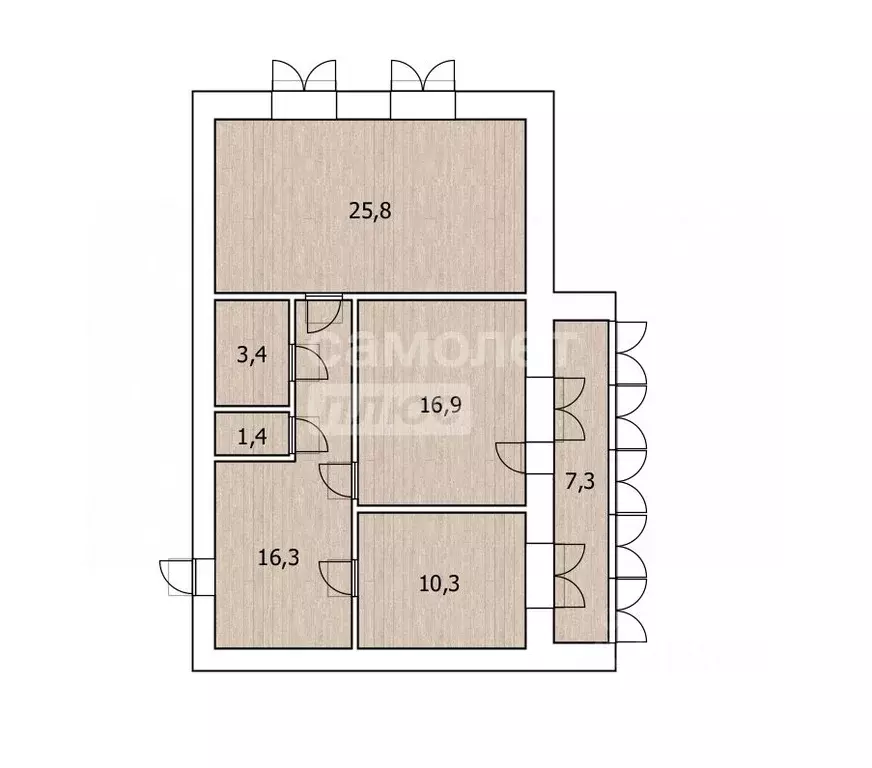 2-к кв. Тюменская область, Тюмень Широтная ул., 152к1 (75.0 м) - Фото 2