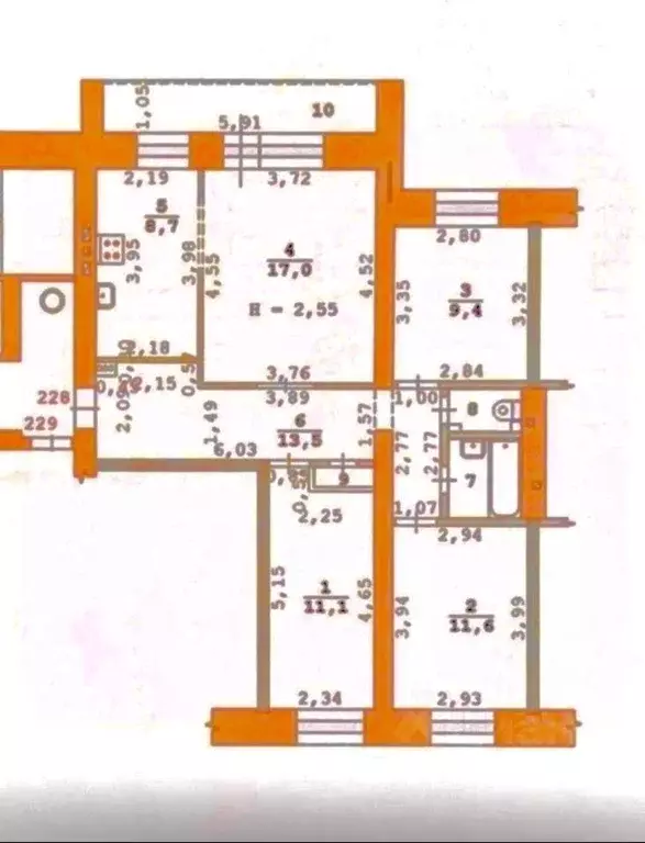 4-к кв. Свердловская область, Екатеринбург ул. Лодыгина, 11 (76.4 м) - Фото 1