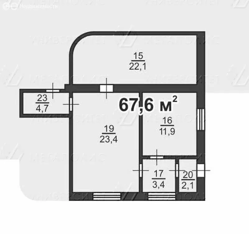 Офис (65 м) - Фото 1
