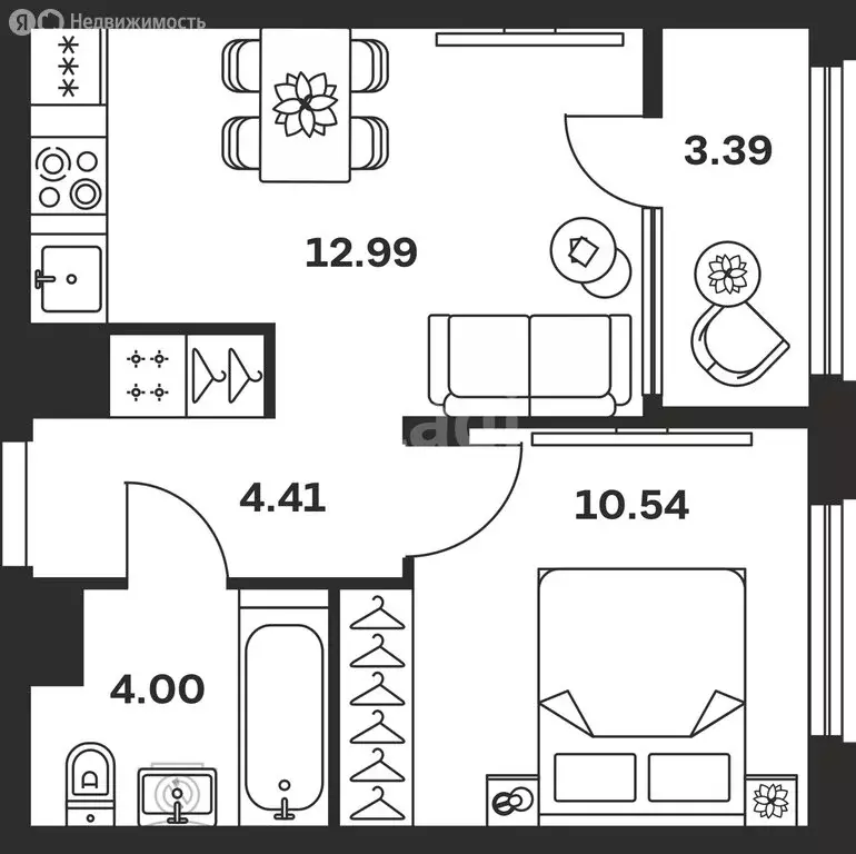 1-комнатная квартира: Тула, Самоварная улица, 21/1 (35.33 м) - Фото 1