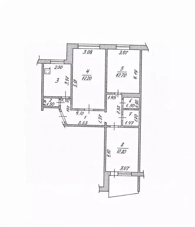 3-к кв. Чувашия, Чебоксары Эгерский бул., 31 (65.6 м) - Фото 2