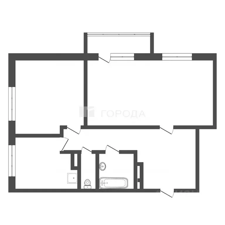 2-к кв. Кемеровская область, Новокузнецк ул. Кирова, 52 (55.0 м) - Фото 2
