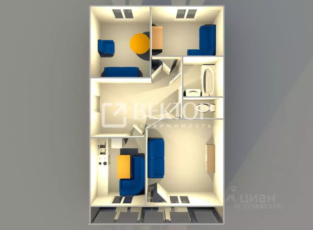 3-к кв. Ярославская область, Ростовский муниципальный округ, с. ... - Фото 2