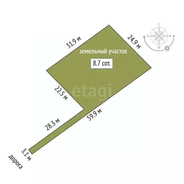 Участок в Крым, Симферопольский район, Трудовское с/пос, с. ... - Фото 1