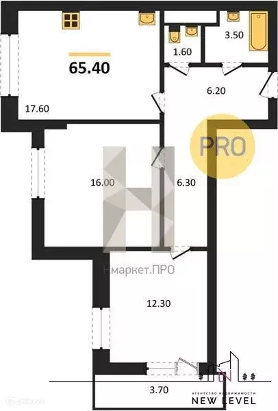 Продаётся 2-к квартира, 65.4 м - Фото 0