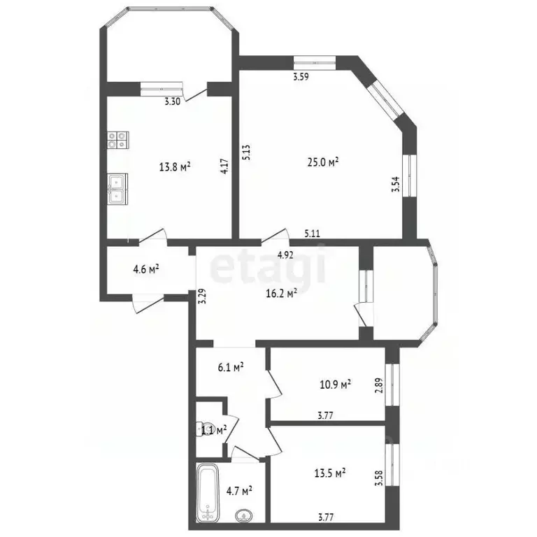 3-к кв. Московская область, Щелково Заречная ул., 9 (96.7 м) - Фото 2