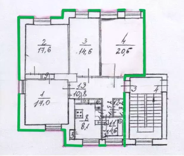 4-к кв. санкт-петербург ул. политрука пасечника, 5к1 (96.7 м) - Фото 1