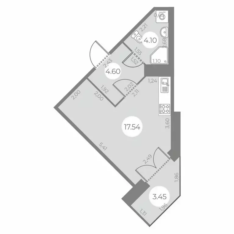 Квартира-студия: Санкт-Петербург, улица Маршала Захарова, 8 (27.96 м) - Фото 0