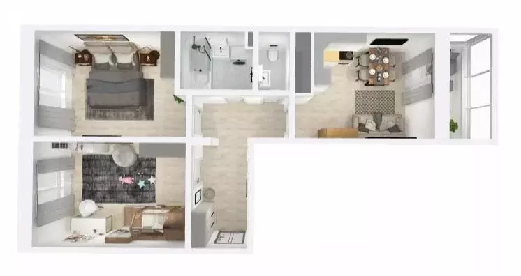 2-комнатная квартира: Тверь, Оснабрюкская улица, 22к1 (67.8 м) - Фото 1