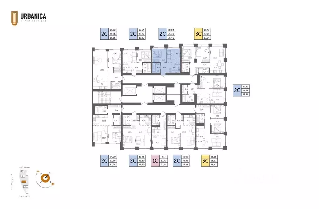 2-к кв. Башкортостан, Уфа Зеленая Роща жилрайон, Урбаника жилой ... - Фото 2