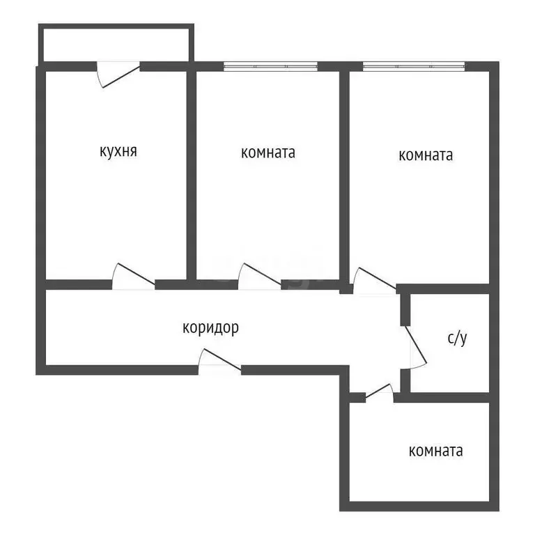 3-комнатная квартира: Воронеж, улица Кирова, 1 (55.5 м) - Фото 1