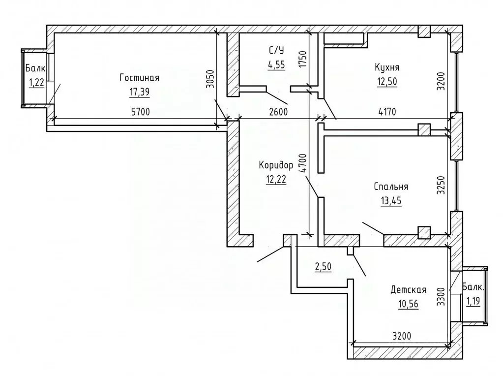 3-к кв. Кабардино-Балкария, Нальчик Квартал жилой комплекс (75.5 м) - Фото 2
