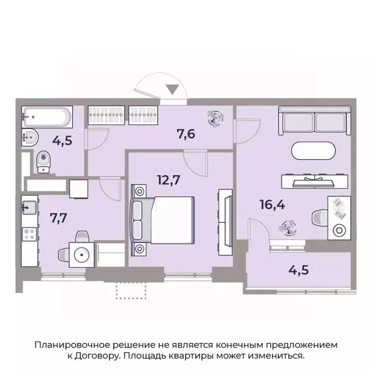 2-к кв. Москва Автозаводская ул., 23С120 (54.4 м) - Фото 0