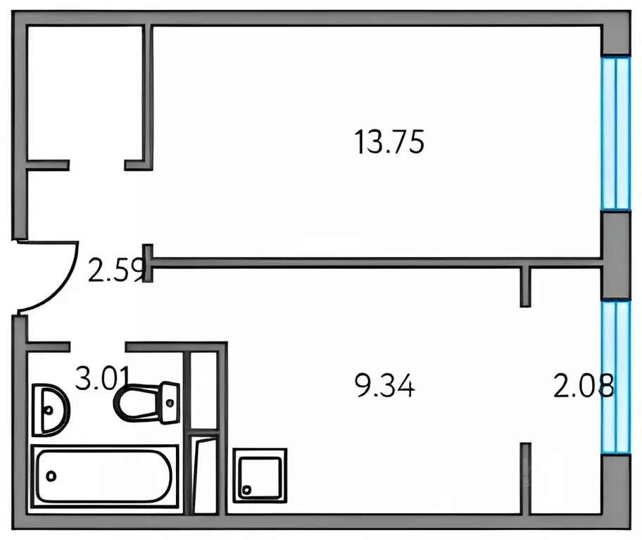 1-к кв. Московская область, Красногорск городской округ, д. Глухово ... - Фото 2