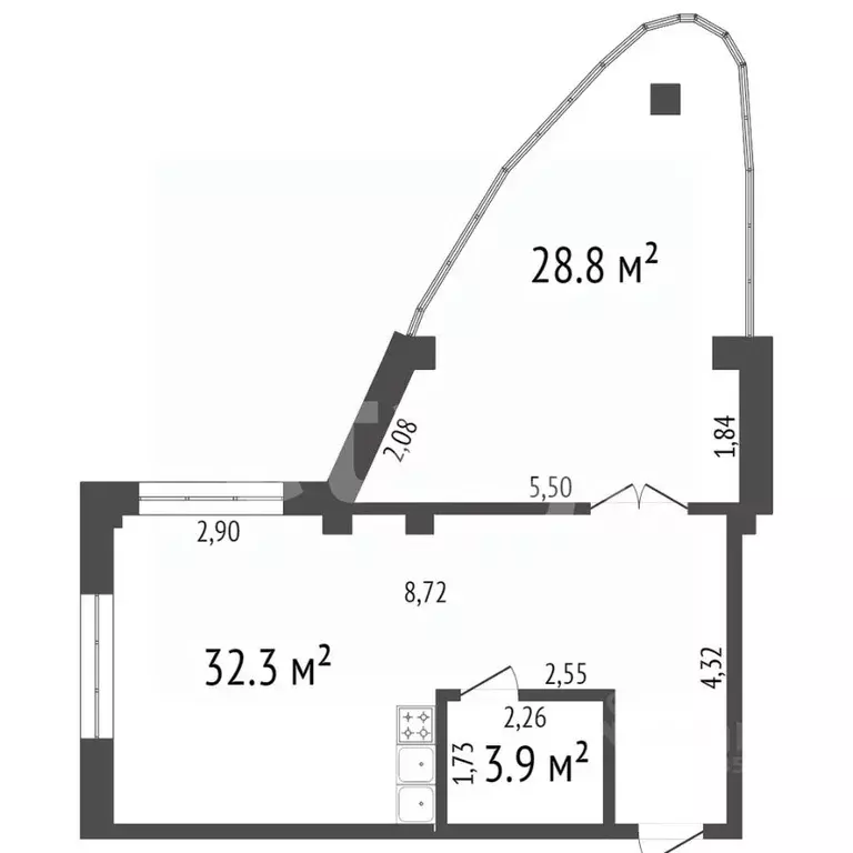 2-к кв. Красноярский край, Красноярск ул. Академика Киренского, 24 ... - Фото 2