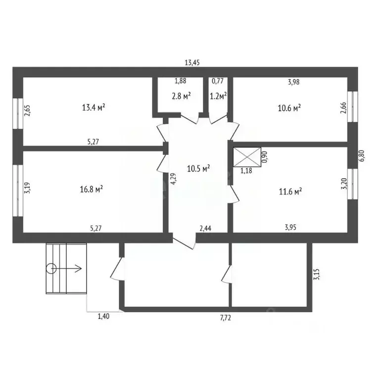 3-к кв. Амурская область, с. Ивановка ул. Кирова, 123 (66.9 м) - Фото 2