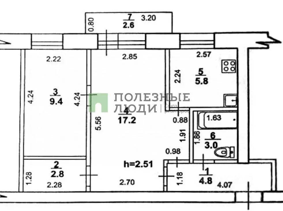 2-к кв. Орловская область, Орел Старо-Привокзальная ул., 10 (45.1 м) - Фото 2