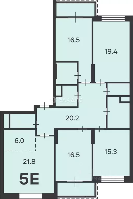 4-к кв. Москва Клинская ул., 2Ак7 (135.1 м) - Фото 2