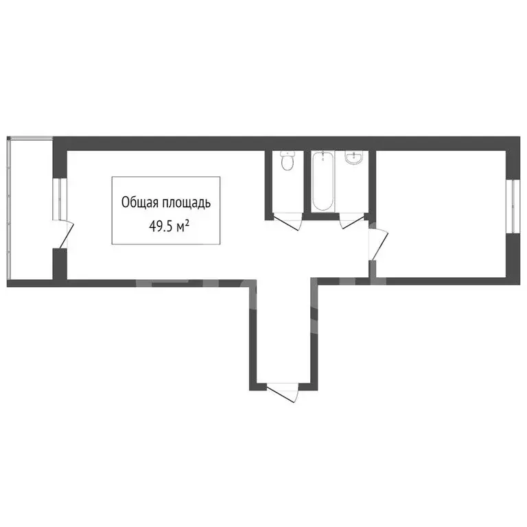 2-комнатная квартира: Томск, Ленская улица, 45/1 (50 м) - Фото 1