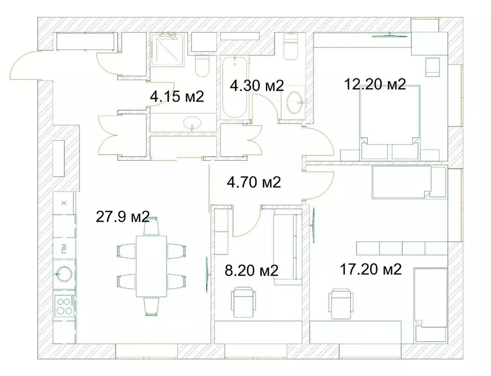 4-к кв. Московская область, Красногорск ул. Авангардная, 6 (79.0 м) - Фото 1