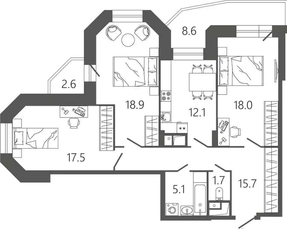 3-комнатная квартира: Подольск, микрорайон Климовск, Советская улица, ... - Фото 1
