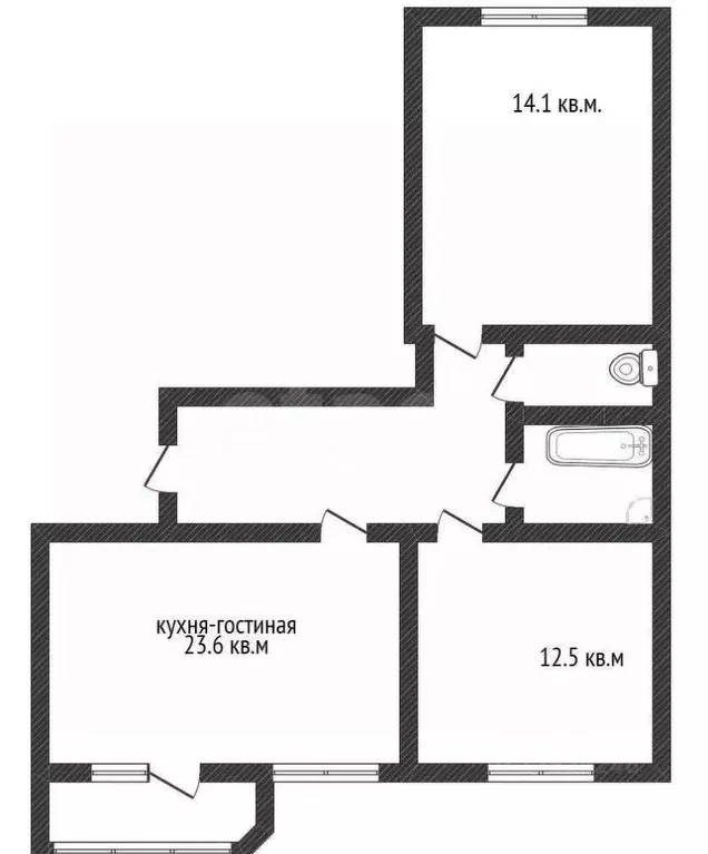 2-к кв. Краснодарский край, Краснодар ул. Григория Булгакова, 10 (64.4 ... - Фото 1