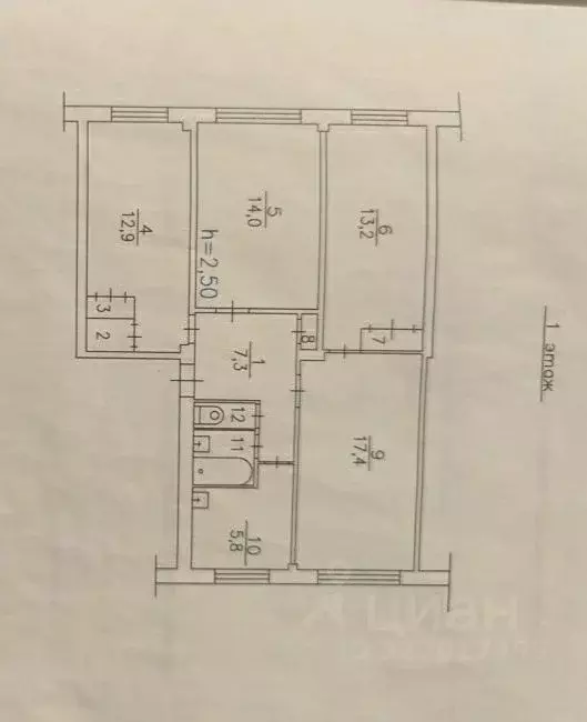4-к кв. Красноярский край, Красноярск ул. Академика Павлова, 50 (77.3 ... - Фото 2