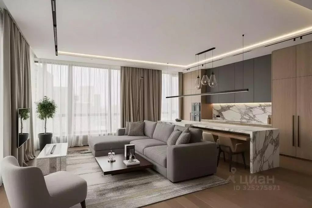 3-к кв. Москва ул. Усачева, 2С3 (158.0 м) - Фото 1