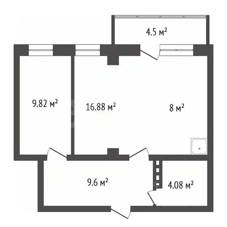 2-к кв. Иркутская область, Иркутск Гражданская ул., 70 (47.6 м) - Фото 2