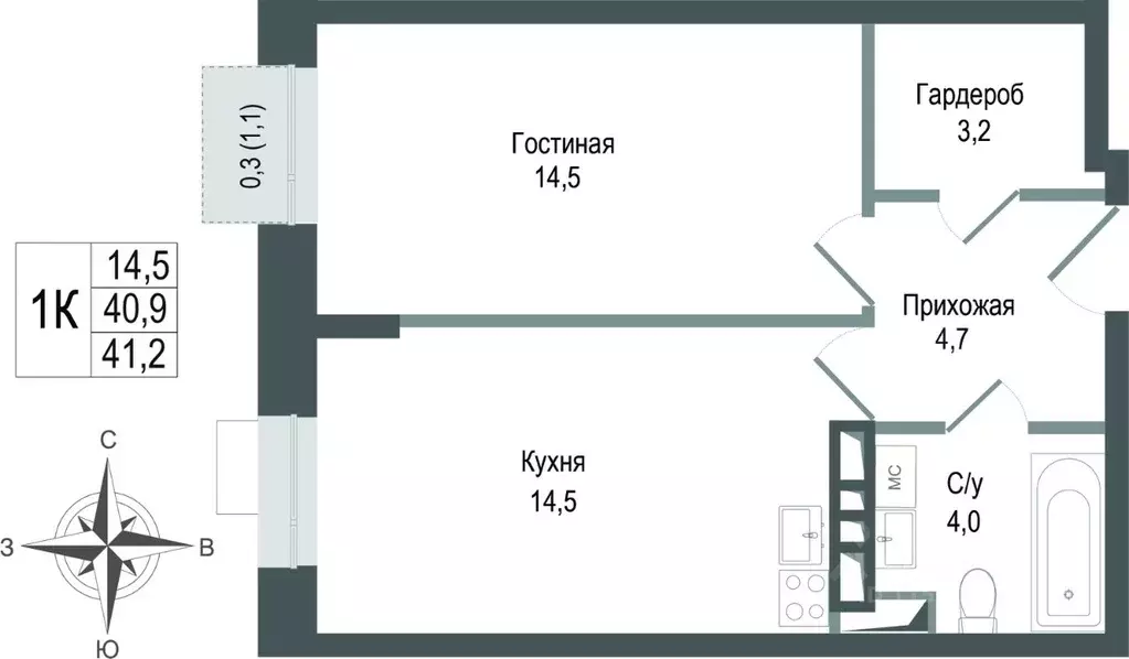 1-к кв. Московская область, Королев Первомайский мкр, Старые Горки дп, ... - Фото 1