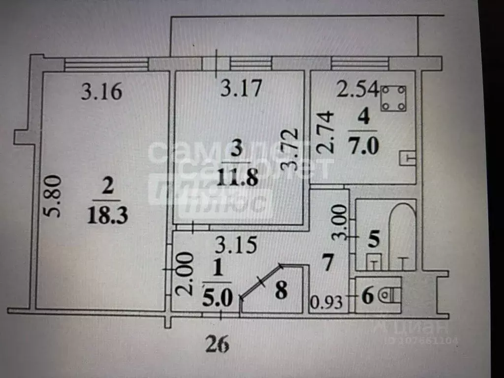 2-к кв. Липецкая область, Липецк ул. А.Г. Стаханова, 48 (50.0 м) - Фото 2