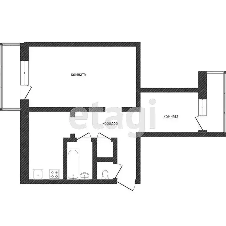 2-комнатная квартира: Ишим, Казанская улица, 42 (52 м) - Фото 0