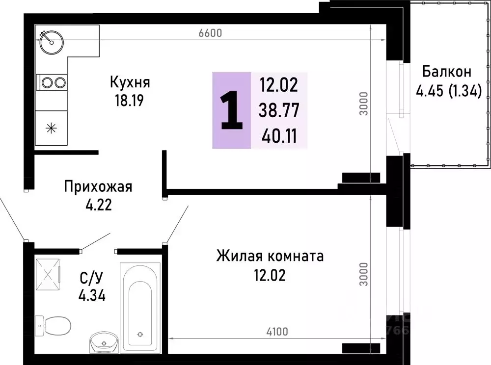 1-к кв. Краснодарский край, Анапа муниципальный округ, Нижняя ... - Фото 0