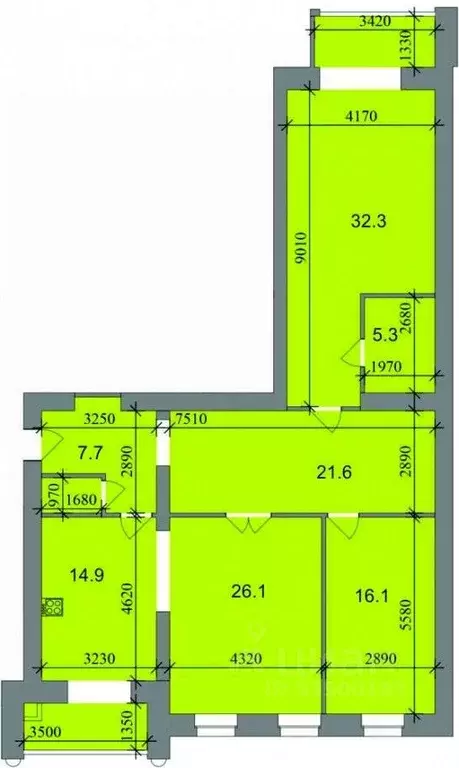 3-к кв. Рязанская область, Рязань Введенская ул., 80А (134.5 м) - Фото 0