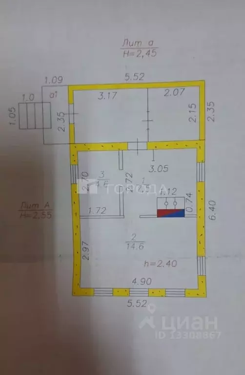 Дом в Кемеровская область, Новокузнецк Садовая ул., 77 (38 м) - Фото 1