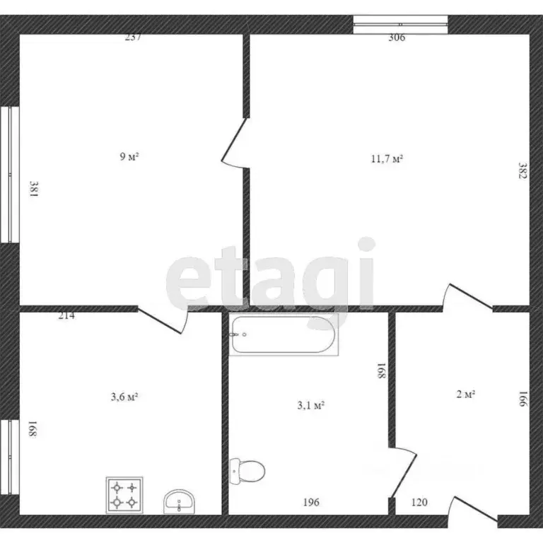 3-к кв. Амурская область, Благовещенск Институтская ул., 5 (62.0 м) - Фото 2