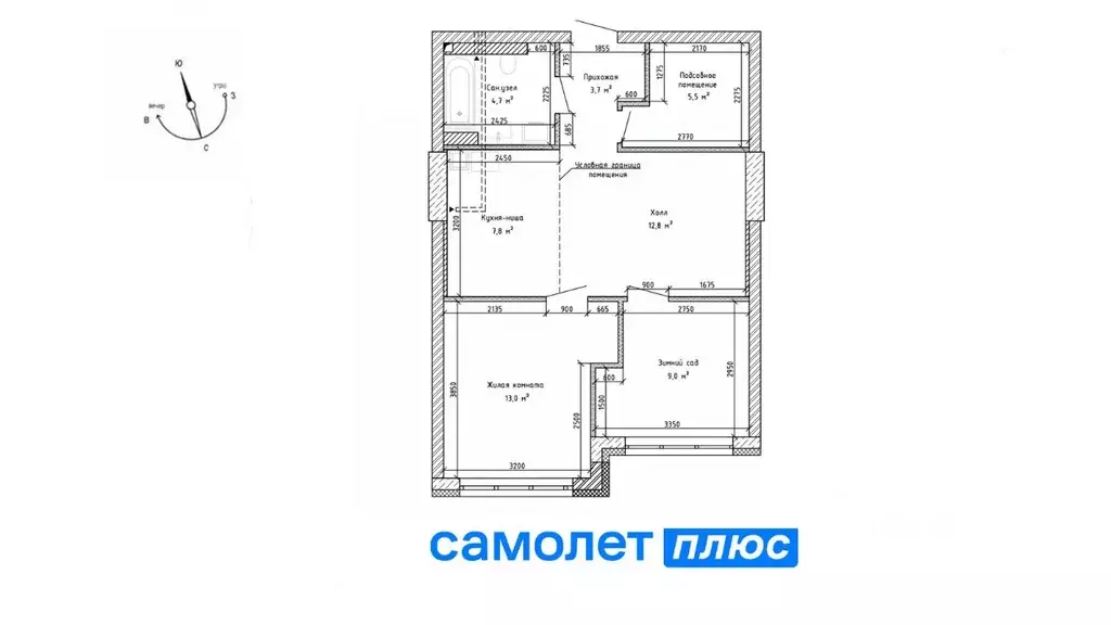 2-к кв. Кемеровская область, Кемерово ул. Дружбы, 30/5 (59.7 м) - Фото 1