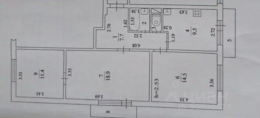 3-к кв. Московская область, Щелково городской округ, Монино пгт ул. ... - Фото 1