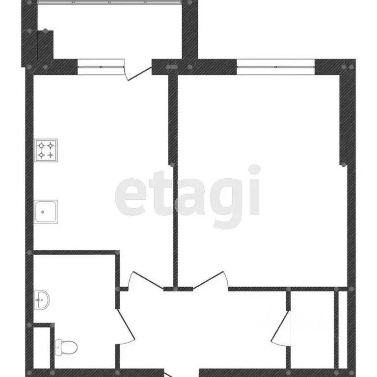 1-к кв. Московская область, Ленинский городской округ, д. Сапроново, ... - Фото 2