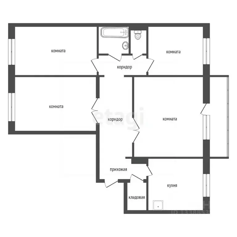 4-к кв. Красноярский край, Красноярск Северный мкр, ул. Мате Залки, 28 ... - Фото 1