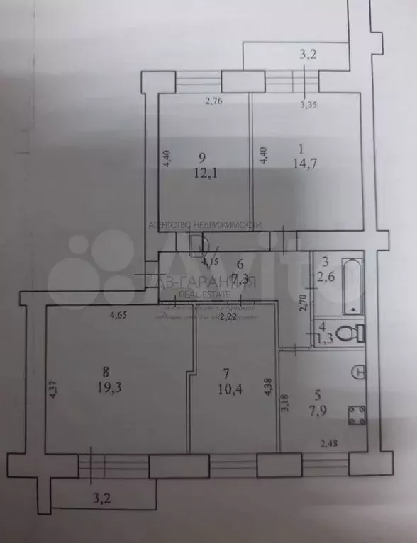 4-к. квартира, 75,6 м, 7/9 эт. - Фото 0