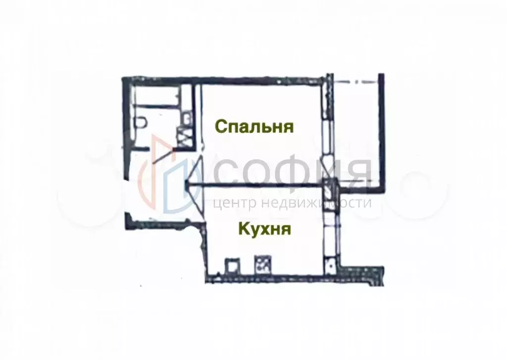 1-к. квартира, 34,1 м, 1/10 эт. - Фото 1