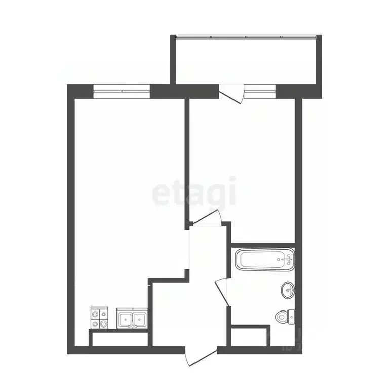 1-к кв. Тюменская область, Тюмень ул. Александра Протозанова, 8 (40.5 ... - Фото 2